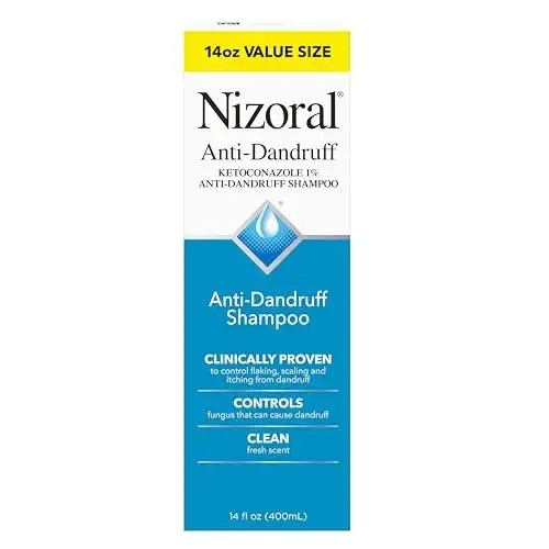 Nizoral Anti-Dandruff Shampoo with 1  Ketoconazole, Fresh Scent, 14 Fl Oz