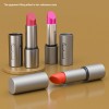 3ML Round Cute Silver Color Die-Casting Zinc Alloy Rotatable Metal Lipstick Empty Tube