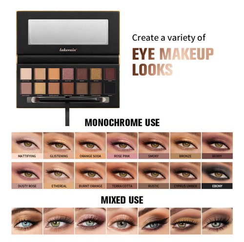 14 Colors Glitter Eyeshadow Palette Wholesale Shimmer Eye Shadow Cosmetics Private Label Custom Logo Low MOQ