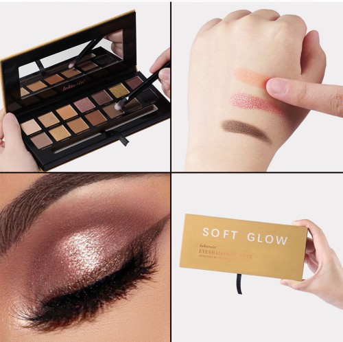 14 Colors Glitter Eyeshadow Palette Wholesale Shimmer Eye Shadow Cosmetics Private Label Custom Logo Low MOQ