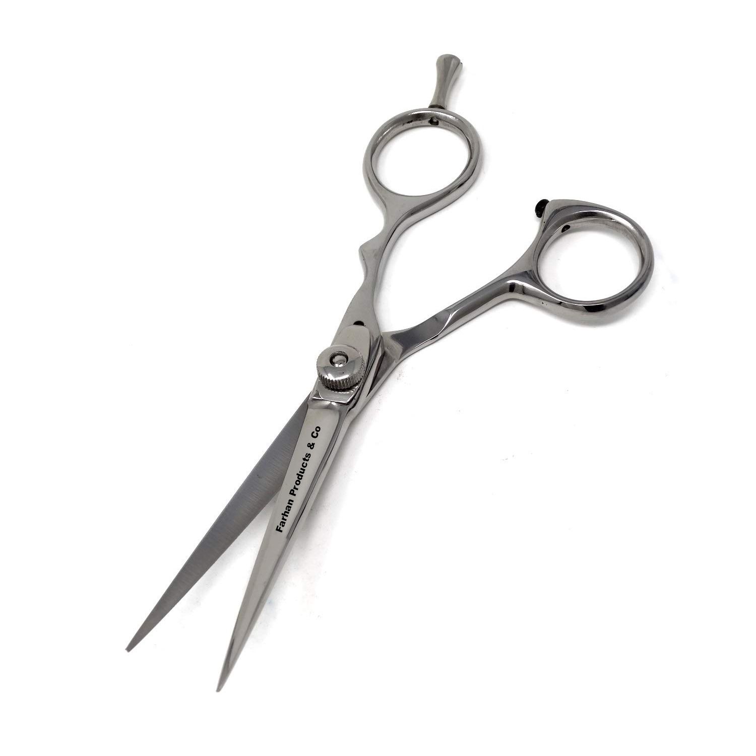 Professional 440C Steel Barber Scissors 6.5 inch hairdressing Shears Hair Cutting Scissors with Silk Leather Case