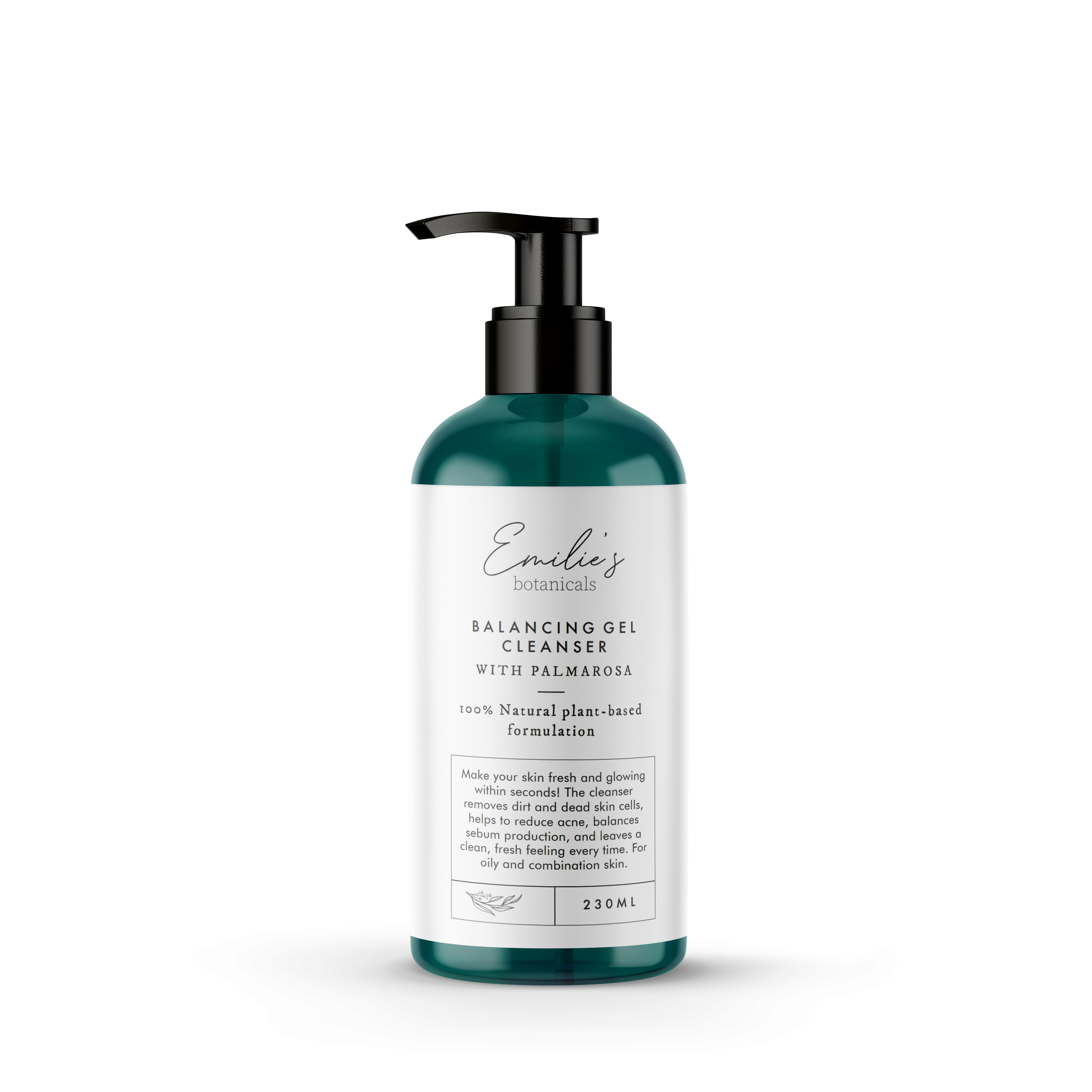 Balancing Gel Facial Cleanser with Palmarosa and Italian Honeysuckle for Daily Use to Hydrate and Nourish Your Skin, 230 ml