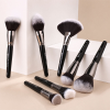 Custom Logo Private Label Single Makeup Brush Professional Vegan Powder Blush Fan Face Cosmetic Brush Factory Direct