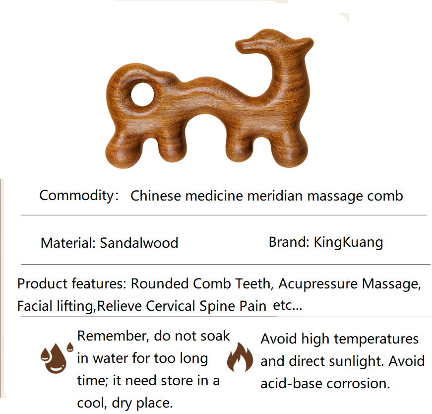 HOT Sell Sandalwood Comb Chinese Medicine Meridians  Massage  Comb