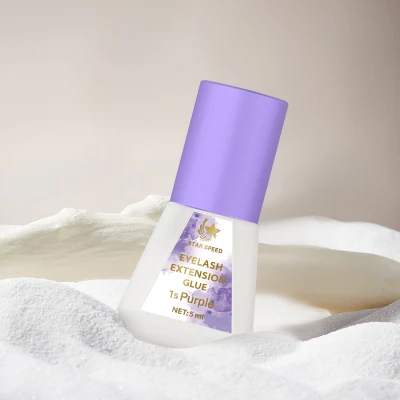 1s Quick Dry Violet Color Waterproof and Oil Resistant Eyelash Extension Glue