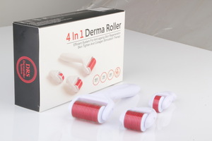 4 in 1 skin care titanium micro needle derma roller with bottom price