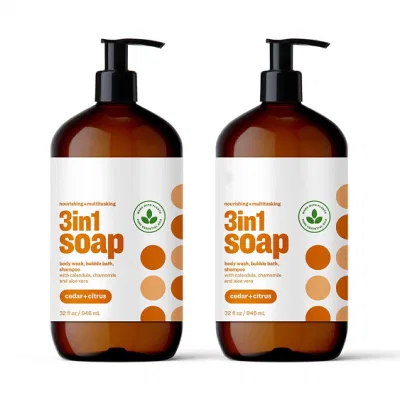 Beauty Cosmetics Skin Care 3-in-1 Soap Boby Shampoo and Body Wash