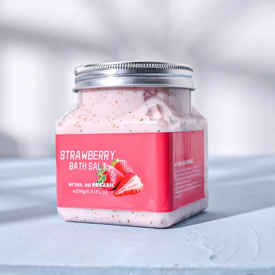 Beauty Cosmetics Skin Care Exfoliating Bath Salt Strawberry Body Scrub Facial Scrub