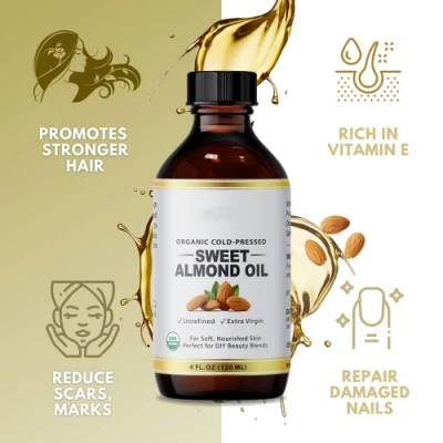 Beauty Cosmetics Skin Care Sweet Almond Oil for Soft Nourished Skin