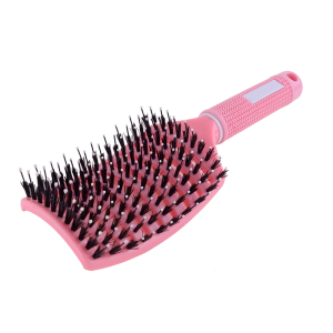 Boar bristle vent hair brush curved hair brush ,dry fast hair brush ,boar hair extension brush