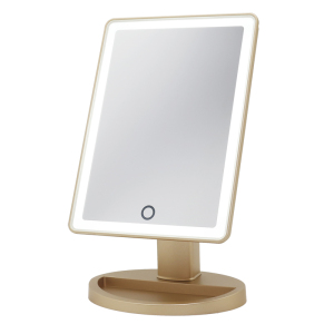 Classic square desktop table cosmetic beauty Mirror led makeup mirror with lights