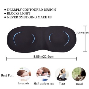 Contoured Softness Private Label Sleep Mask Includes Carry Pouch Eye Mask and Ear Plugs For Travel, Shift Work & Meditation