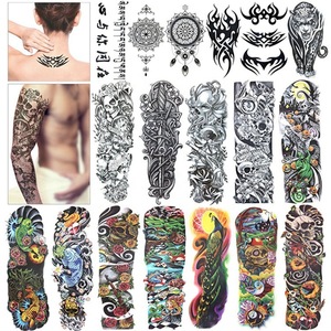 Cool Devil Waterproof Removable Temporary Tattoo Sticker Large Full Arm Tattoo Sticker For Men
