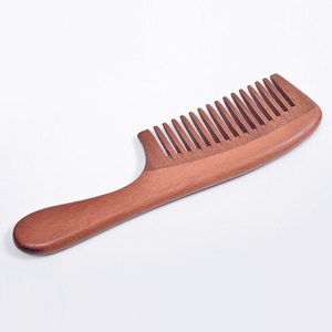 Custom good wide tooth wooden hair beard comb