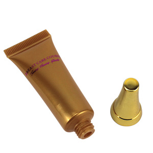 D29mm L66mm 10g Rose Red Offset Printing Shiny Gold Cap Round Breast Care Course Plastic Long Nozzle Tube