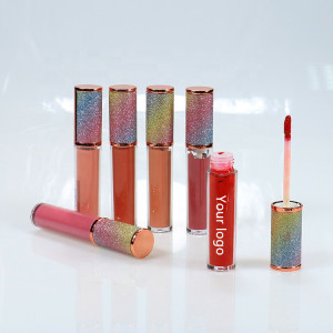 Diamond Non-stick waterproof crueltyfree matte  wholesale private label glitter lip gloss