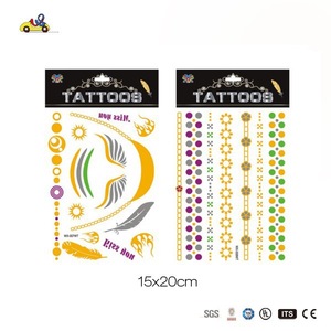 DIY Flash Tattoo with Gold and Silver Temporary Body Art