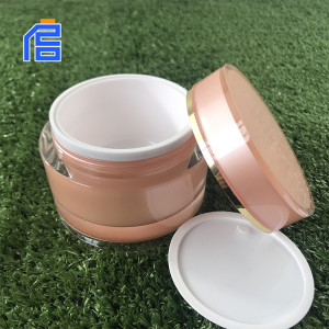 Double Walled Cosmetic Acrylic Cream Jars ,Skin Care Cream Jar For Cosmetics