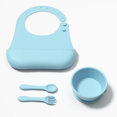 FDA Food Grade Silicone Baby Tableware Bowl Platecup Set