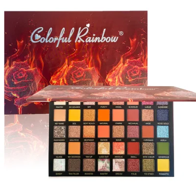 Flame 40 Color Eye Shadow Plate Rose Stage Makeup