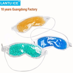 Guangdong freezer gel bead eye mask hot cold compression therapy ice pack gel mask for reducing swelling