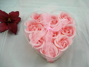 Heart-shaped Box Bathing Soap,Top Quality Flower Bath Soap