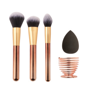 HZM  Hot Sale Instock Makeup brush and Makeup Sponges set Beauty Makeup Tools Set With Package