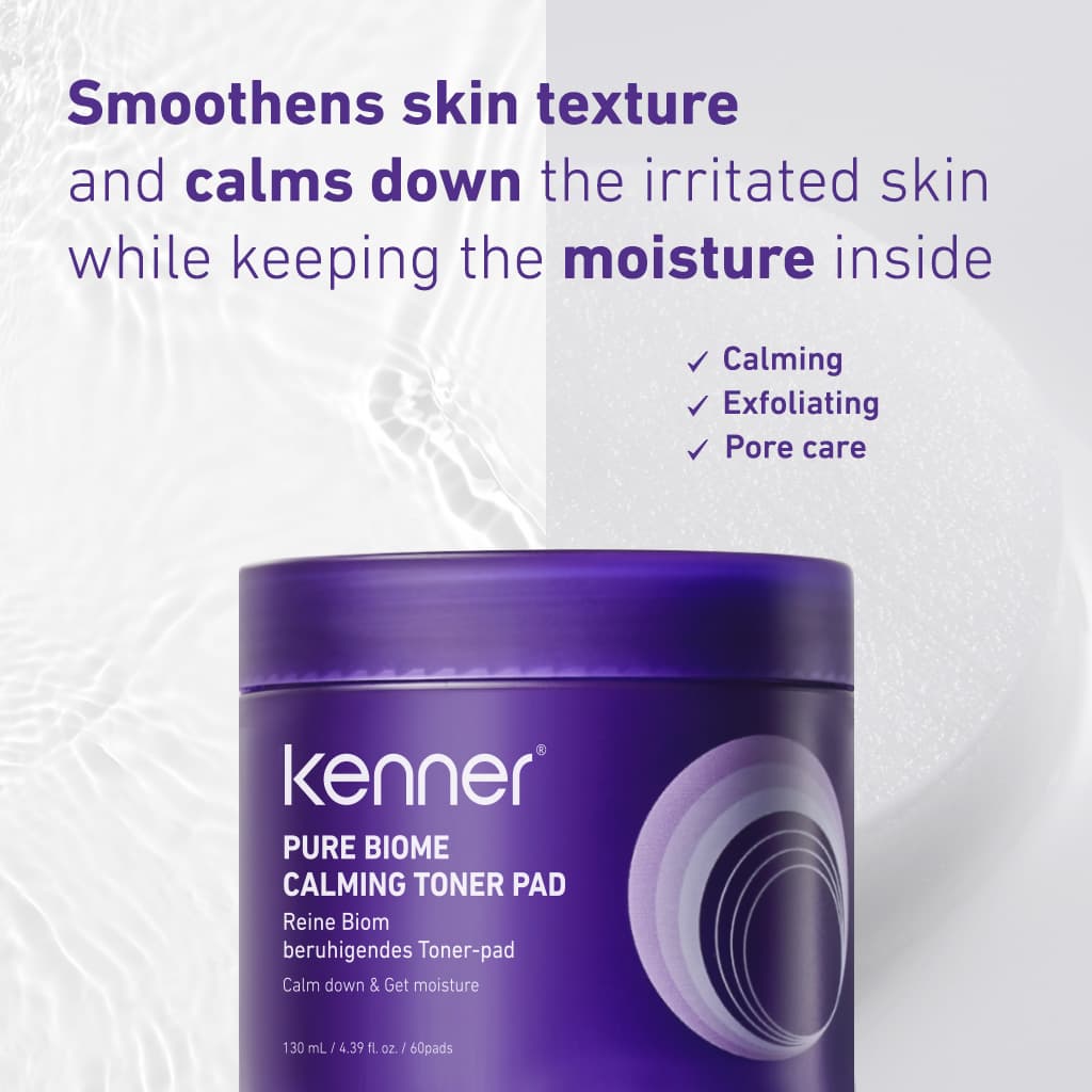 kenner pure biome calming toner pad