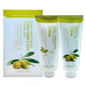 LEBELAGE Dr. DAILY MOISTURIZING OLIVE HAND CREAM &amp; FOOT CREAM (100ml*2)
