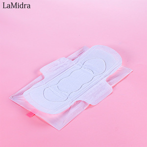 Manufacturer biodegradable women soft cotton winged sanitary napkin italy