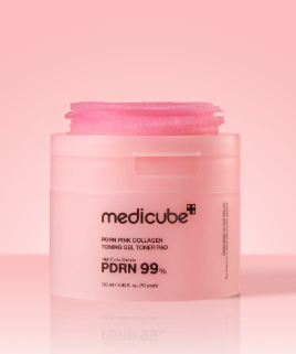 Medicube PDRN Pink Collagen Toning Gel Toner Pad