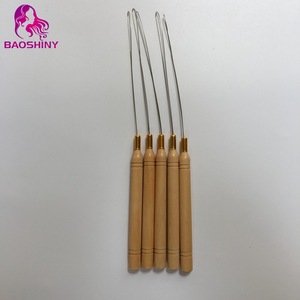 micro rings loop tool loop threader pulling needle used with hair plier and beads for human hair feather extension tools