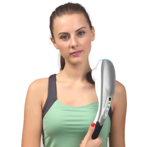 mini electric cordless rechargeable vibrating handheld back full body massager with heat 2020