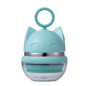 New Arrival Cute Kitty Cleaner USB Chargeable Electric Rotating Facial Cleansing Brush Face Cleanser Massager