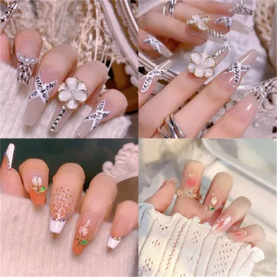 New Nail Decorations Tulip Nail Jewelry DIY Pointed Bottom Shaped Diamond Alloy Accessories