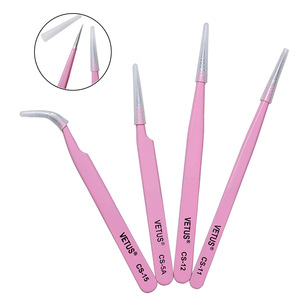 Pink Eyelash Extension Tweezers eyebrow tweezers