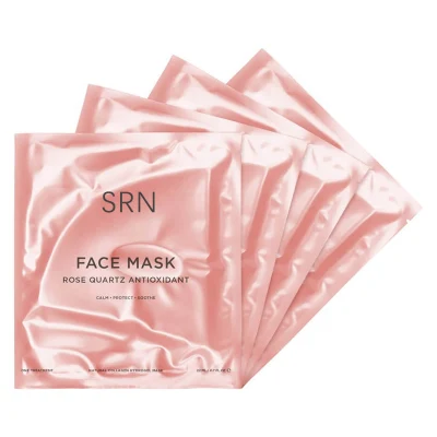 Private Label Rose Pink Quartz Gold Antioxidant Brightening Facial Treatment Collagen Crystal Sheet Mask with Box