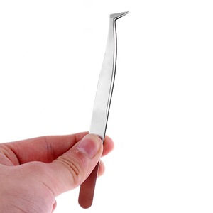 Professional Stainless Steel Shiny Polish Manicure Tweezer