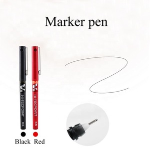 Red Black 0.5mm Waterproof Permanent Marker Pen Body Art Tattoo Eyebrow Lip Skin Marker With Ink Surgical Single Tip