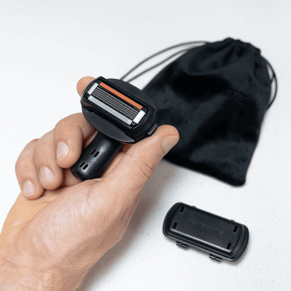 Senshave New SS-BL Head Razor Black (1 Handle + 2 Blades) Unisex 42g