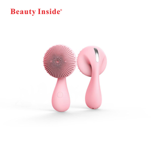 Silicone Sonic brush with Rotating Magnetic Beads Waterproof Facial Cleansing Brush