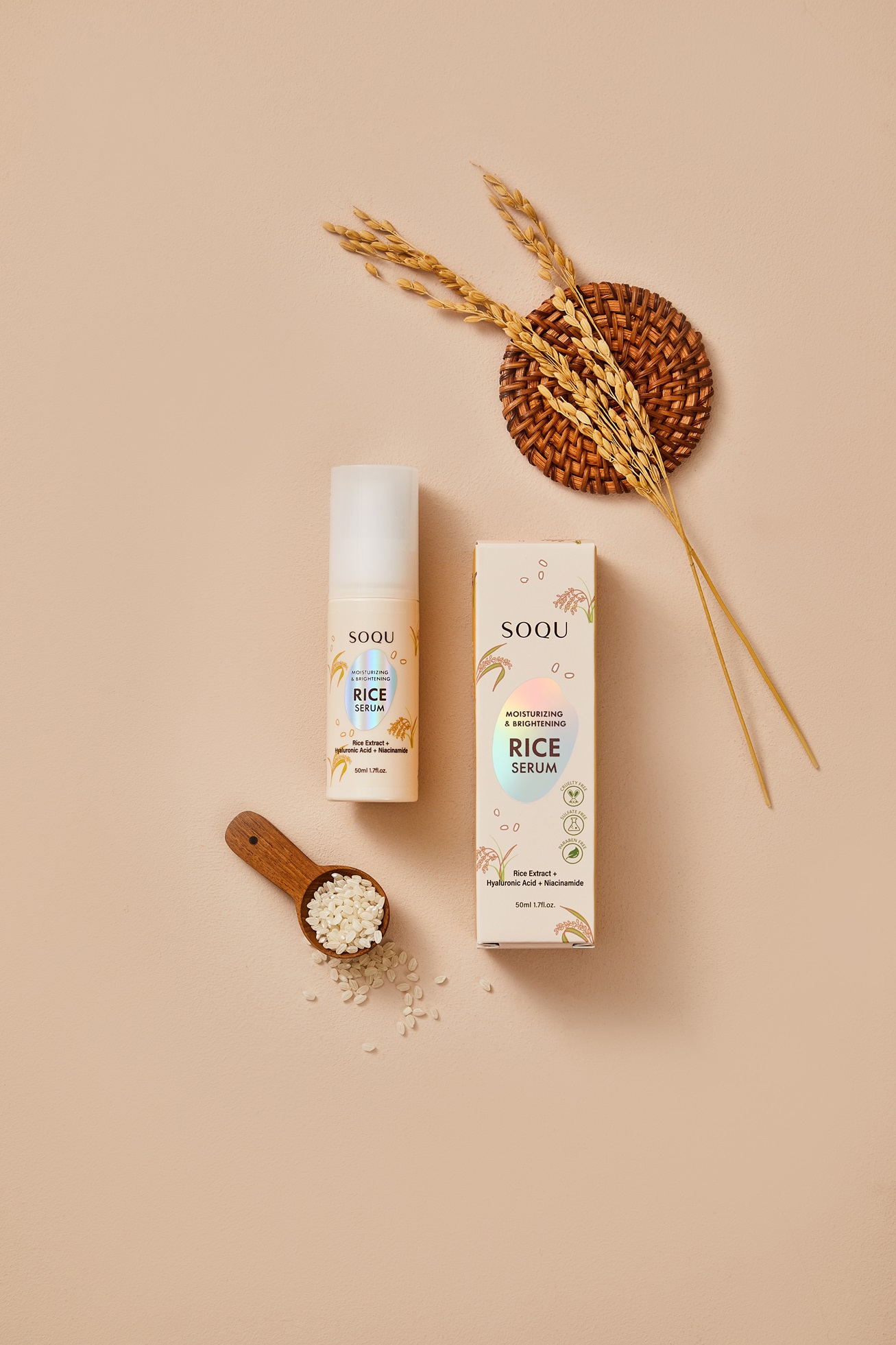 (Skin care, Serum, Rice)SOQU MOISTURIZING &amp; BRIGHTENING RICE SERUM