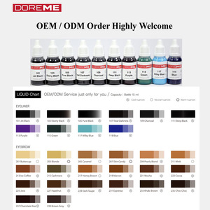 TATTO INK / OEM / ODM Micro Semi Permanent Makeup Pigment of cream type / Tattoo Ink / DOREME