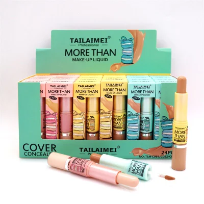 Tlm Custom More Than Concealer Stick 2 in 1 Makeup Liquid Cover Concealer Natural Brighten Skin Silk Cosmetic Contour Concealer