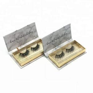 Wholesale Synthetic Fiber false eyelashes 3D silk lashes custom packaging box