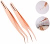 Lash Tweezers Eyelash Extension for False Lashes Pinkiou Eyelash Applicator Tool Lash Extension Remover Clips for Salon