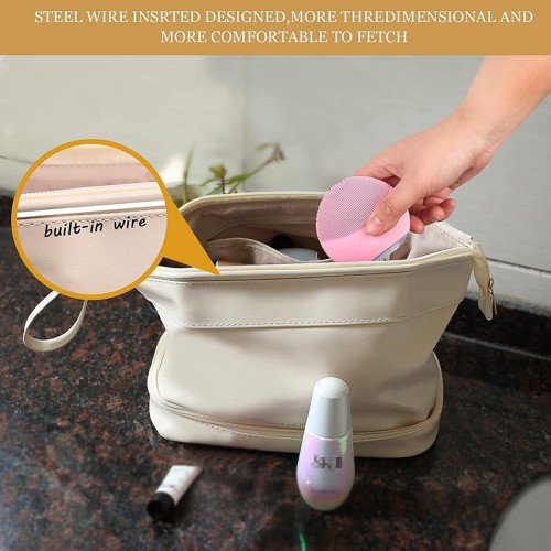 Cosmetic bag makeup pouch