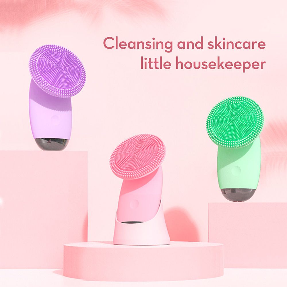 Home Use Portable Deep Cleansing Skin Silicone Facial Cleansing Instrument Vacuum Facial Cleaning Brush