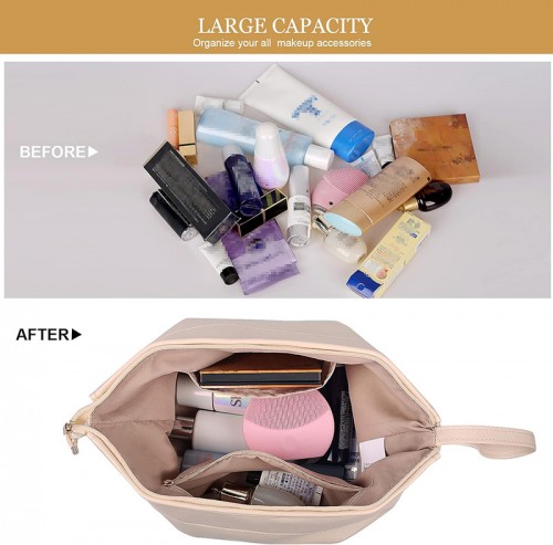 Cosmetic bag makeup pouch