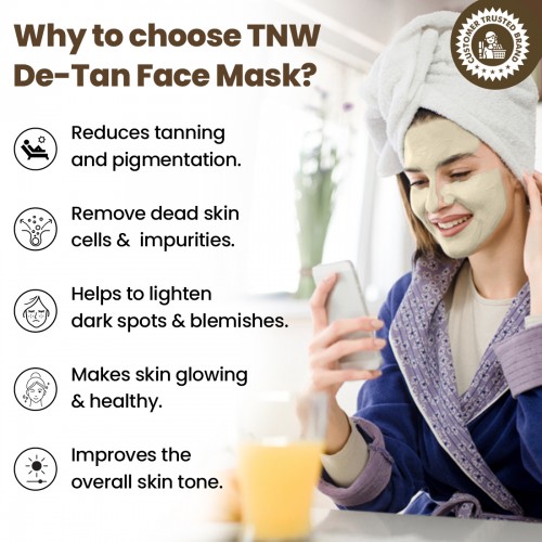 TNW – The Natural Wash D-Tan Face Pack for Glowing & Radiant Skin | Effective Tan Removal Face Pack | Anti-Tan Face Pack with Orange Extract